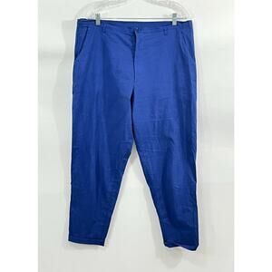 MANUELLE GUIBAL Sz 3 L XL Blue Cotton Ramie Pants